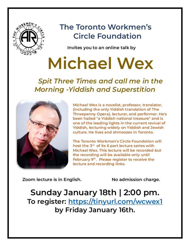 Michael Wex - Yiddish and Superstition